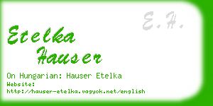 etelka hauser business card